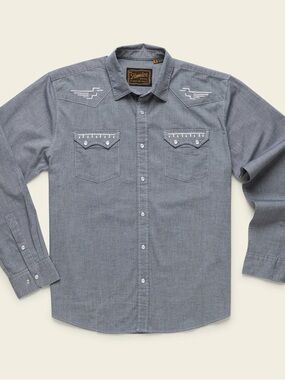 Howler Western Shirt - Gray/Blue